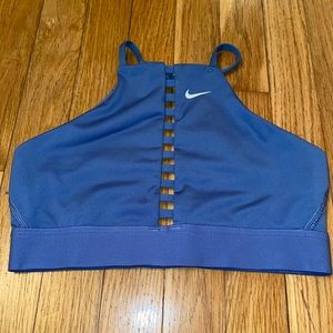 S blue high neck Nike sports bra never worn